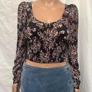 Free people floral milkmaid top in size XS